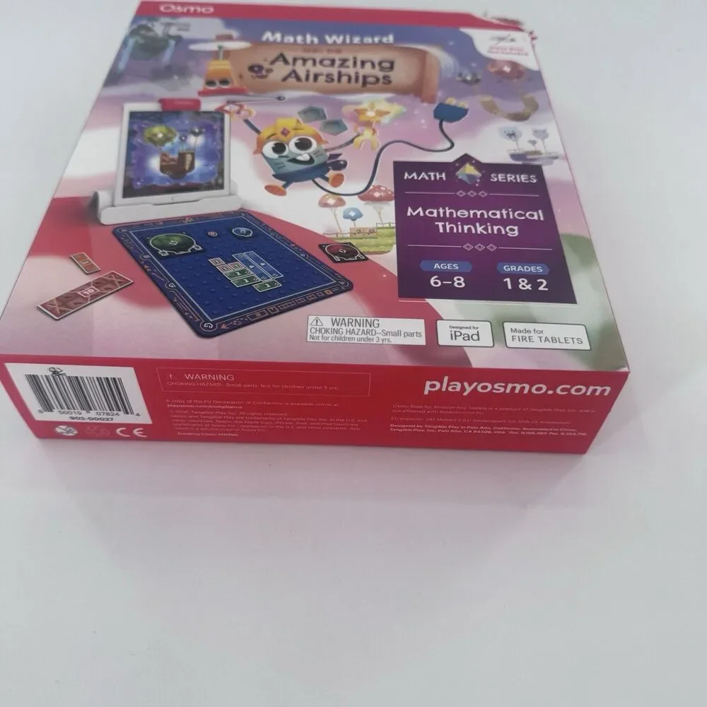 Osmo Math Wizard and the Amazing Airships iPad and Fire Tablet. Ages 6-8 Sealed